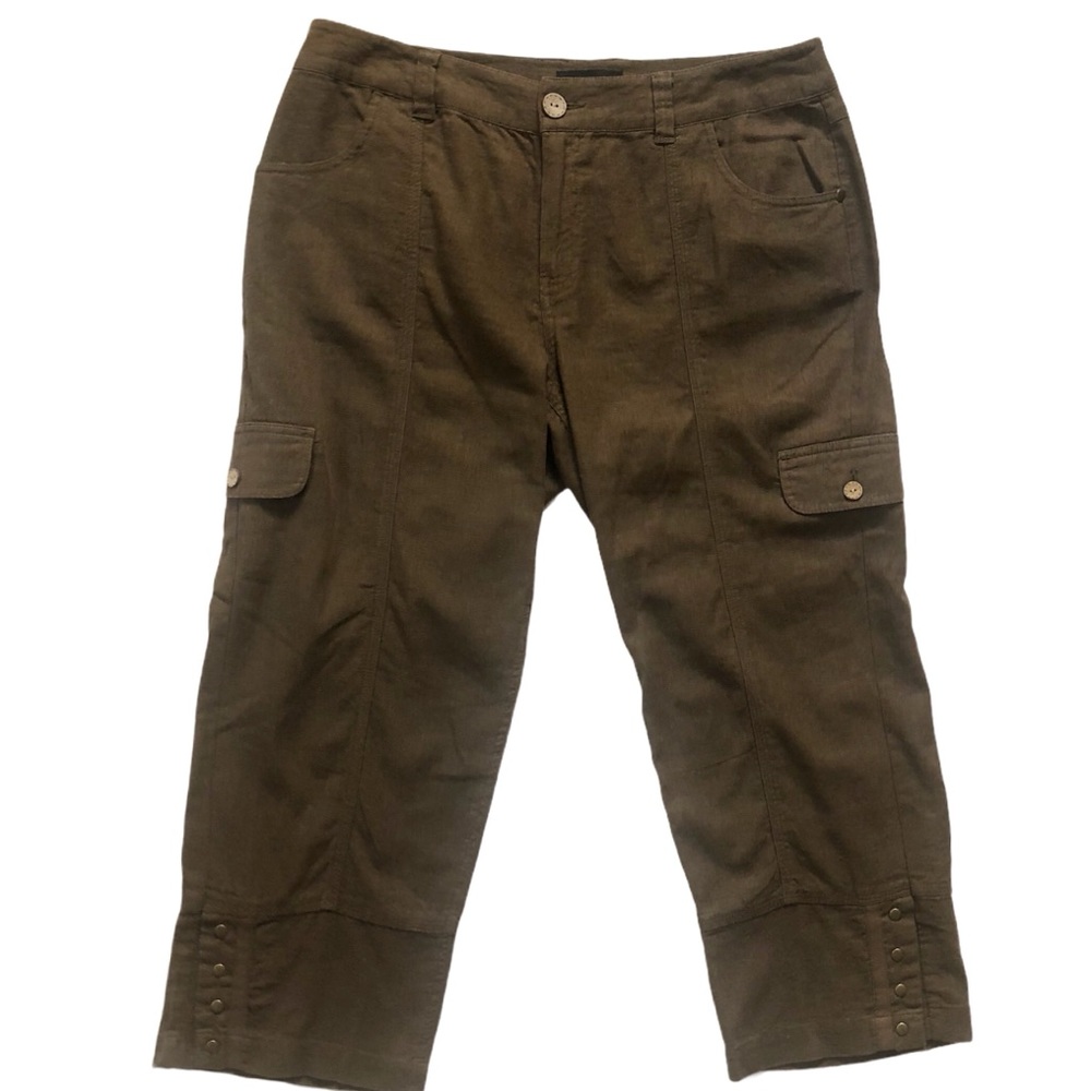 TRIBAL Linen Crop Pant Size 10